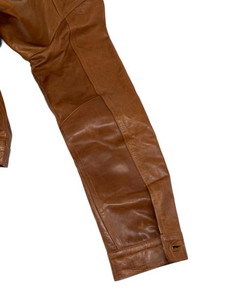 JACKROSE（ジャックローズ）JACKROSE (ジャックローズ) ホースハイド シングル レザージャケット ブラウン サイズ:5の古着・服飾アイテム