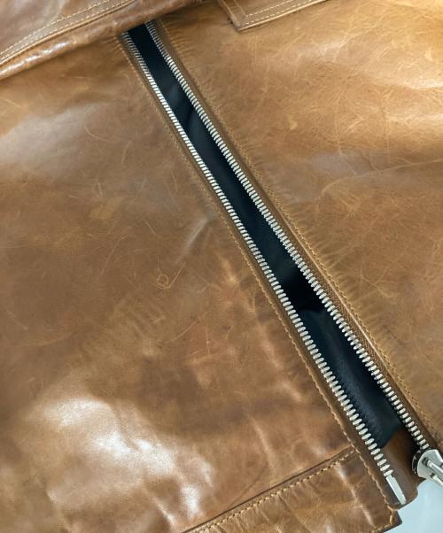 JACKROSE（ジャックローズ）JACKROSE (ジャックローズ) ホースハイド シングル レザージャケット ブラウン サイズ:5の古着・服飾アイテム