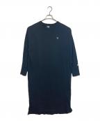 Y's×New Eraワイズ×ニューエラ）の古着「ロゴワンピース　ロングワンピース　長袖ワンピース」｜ブラック