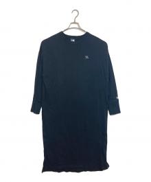 Y's×New Era（ワイズ×ニューエラ）の古着「ロゴワンピース　ロングワンピース　長袖ワンピース」｜ブラック
