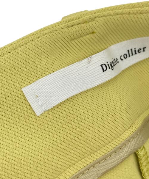 Dignite collier（ディニテ コリエ）Dignite collier (ディニテ コリエ) ダブルタックワイドパンツ イエロー サイズ:38 未使用品の古着・服飾アイテム