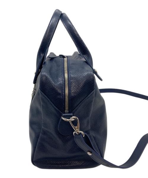 LONGCHAMP（ロンシャン）LONGCHAMP (ロンシャン) クアドリ 2WAY バッグ　 ネイビー サイズ:実寸参照の古着・服飾アイテム