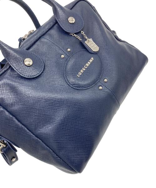 LONGCHAMP（ロンシャン）LONGCHAMP (ロンシャン) クアドリ 2WAY バッグ　 ネイビー サイズ:実寸参照の古着・服飾アイテム