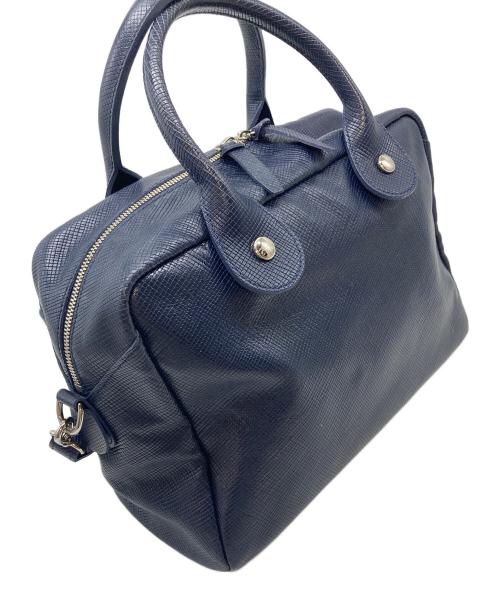 LONGCHAMP（ロンシャン）LONGCHAMP (ロンシャン) クアドリ 2WAY バッグ　 ネイビー サイズ:実寸参照の古着・服飾アイテム