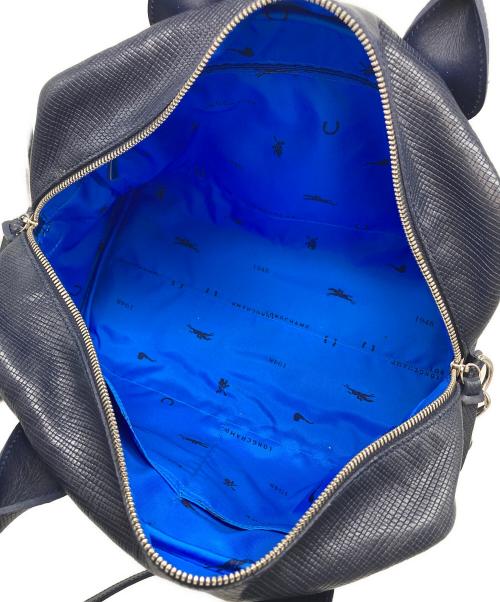 LONGCHAMP（ロンシャン）LONGCHAMP (ロンシャン) クアドリ 2WAY バッグ　 ネイビー サイズ:実寸参照の古着・服飾アイテム