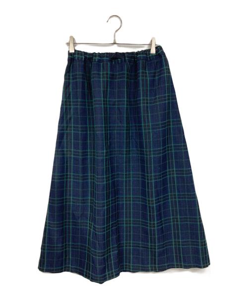 GRAMICCI（グラミチ）GRAMICCI (グラミチ) チェックスカート　BEAMS BOY別注 ネイビー×グリーン サイズ:Fの古着・服飾アイテム