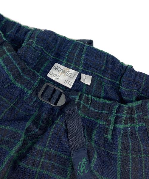 GRAMICCI（グラミチ）GRAMICCI (グラミチ) チェックスカート　BEAMS BOY別注 ネイビー×グリーン サイズ:Fの古着・服飾アイテム
