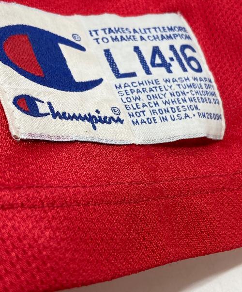 Champion（チャンピオン）Champion (チャンピオン) NBAゲームシャツ　90's USA製　９０年代 レッド サイズ:14−16の古着・服飾アイテム