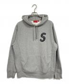 SUPREMEシュプリーム）の古着「S LOGO HOODED SWEATSHIRTS スウェットパーカー　18AW」｜グレー
