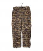 UNDERCOVER×SUPREMEアンダーカバー×シュプリーム）の古着「23SS Studded  Cargo Pant カモフラ　ビジューパンツ」｜ブラウン