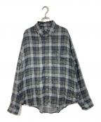 stussyステューシー）の古着「MATTHEW PLAID SHIRT チェックシャツ」｜グレー