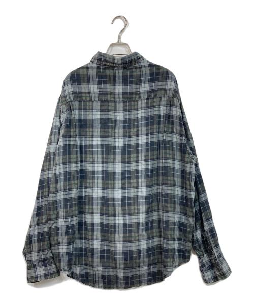 stussy（ステューシー）stussy (ステューシー) MATTHEW PLAID SHIRT チェックシャツ グレー サイズ:Lの古着・服飾アイテム