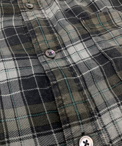 stussy（ステューシー）stussy (ステューシー) MATTHEW PLAID SHIRT チェックシャツ グレー サイズ:Lの古着・服飾アイテム