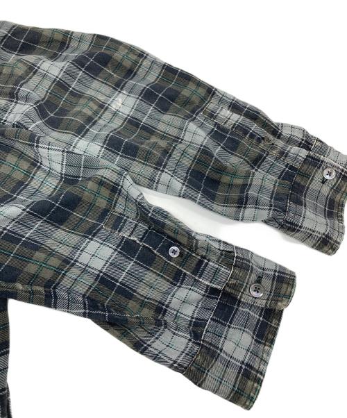stussy（ステューシー）stussy (ステューシー) MATTHEW PLAID SHIRT チェックシャツ グレー サイズ:Lの古着・服飾アイテム