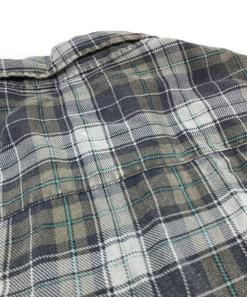 stussy（ステューシー）stussy (ステューシー) MATTHEW PLAID SHIRT チェックシャツ グレー サイズ:Lの古着・服飾アイテム