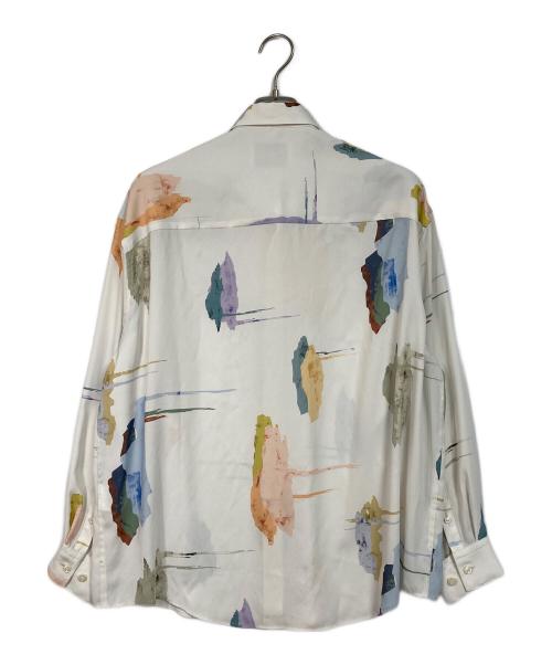 LiNoH（リノー）LiNoH (リノー) ペイント ロング スリーブ シャツ ホワイト サイズ:2の古着・服飾アイテム