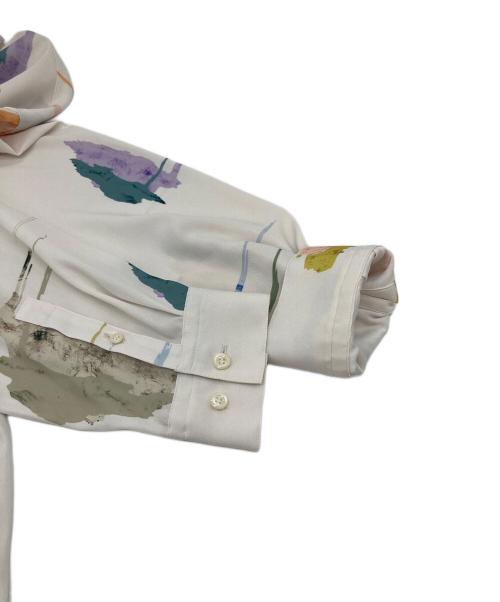 LiNoH（リノー）LiNoH (リノー) ペイント ロング スリーブ シャツ ホワイト サイズ:2の古着・服飾アイテム
