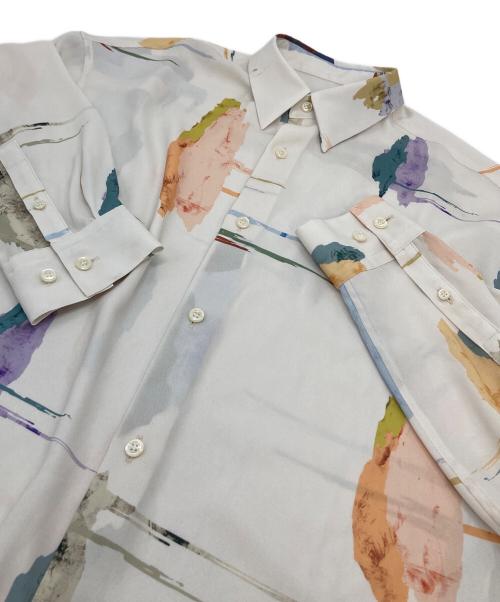 LiNoH（リノー）LiNoH (リノー) ペイント ロング スリーブ シャツ ホワイト サイズ:2の古着・服飾アイテム