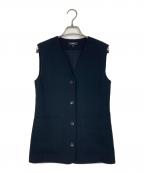 theoryセオリー）の古着「SATIN CREPE ZIGZAG VEST」｜ブラック