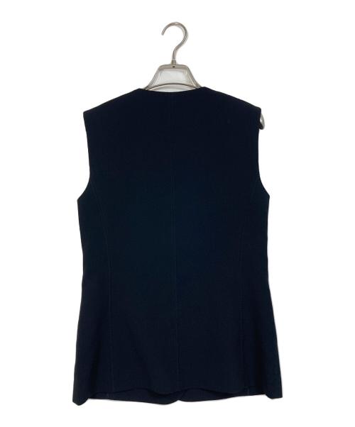 theory（セオリー）theory (セオリー) SATIN CREPE ZIGZAG VEST ブラック サイズ:00の古着・服飾アイテム