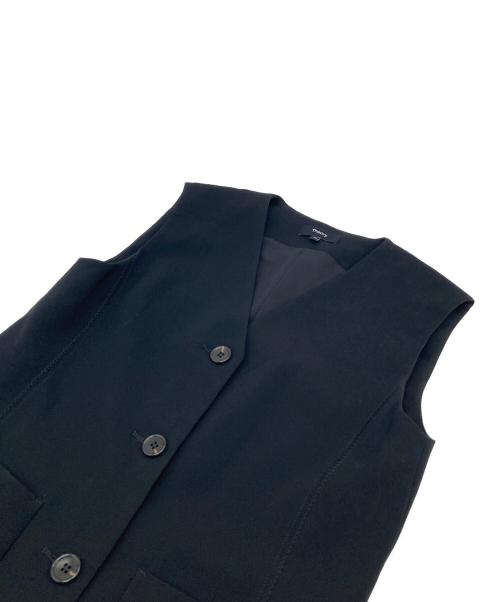 theory（セオリー）theory (セオリー) SATIN CREPE ZIGZAG VEST ブラック サイズ:00の古着・服飾アイテム