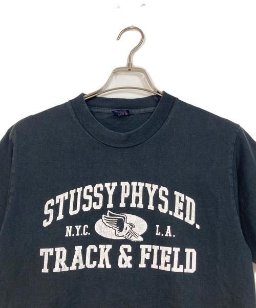 stussy（ステューシー）stussy (ステューシー) 【古着】USA製 紺タグ 半袖Tシャツ ブラック サイズ:Lの古着・服飾アイテム