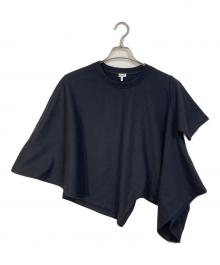 LOEWE（ロエベ）の古着「Cropped Draped T-Shirt」｜ブラック