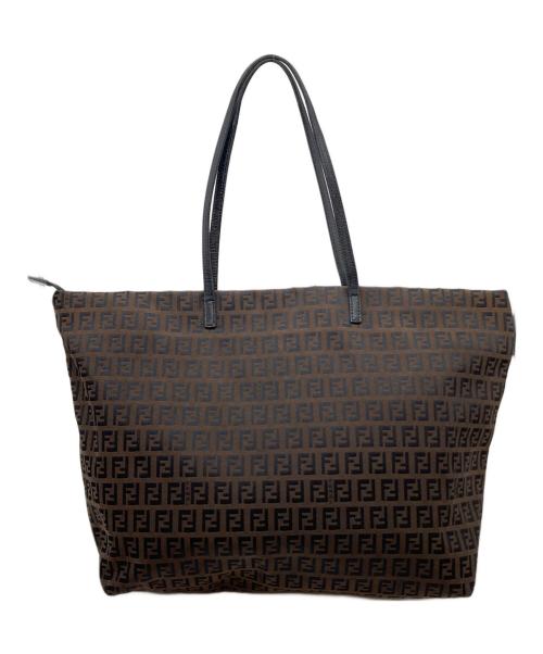 FENDI（フェンディ）FENDI (フェンディ) ズッカトートバッグ　イタリア製 ブラウン サイズ:実寸参照の古着・服飾アイテム