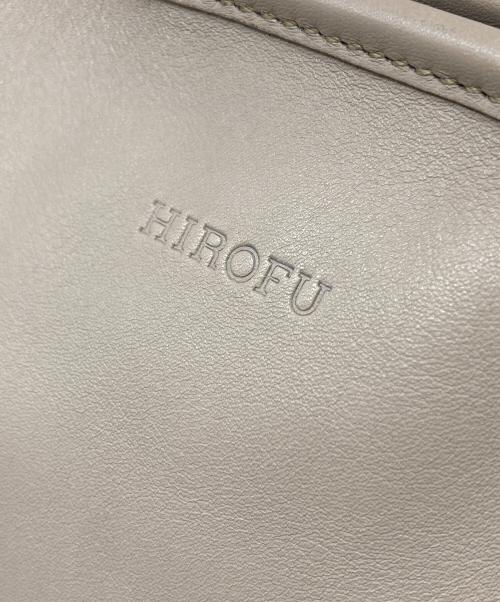 HIROFU（ヒロフ）HIROFU (ヒロフ) レザーハンドバッグ ベージュ サイズ:実寸参照の古着・服飾アイテム