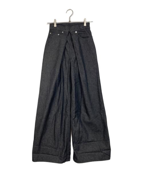 JOHN LAWRENCE SULLIVAN（ジョン ローレンス サリバン）JOHN LAWRENCE SULLIVAN (ジョン ローレンス サリバン) RIGID DENIM WIDE PANTS ワイドデニムパンツ グレー サイズ:XSの古着・服飾アイテム