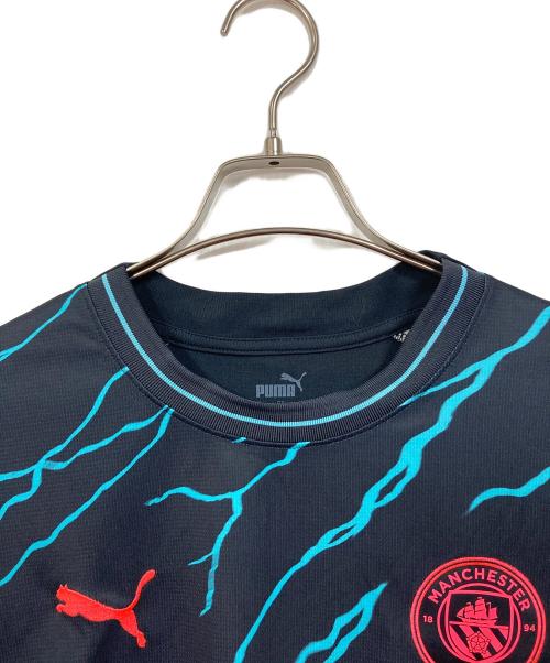 PUMA（プーマ）PUMA (プーマ) マンチェスターシティ 23/24 ユニフォーム サード 半袖 レプリカ　スポーツ　アウトドア ブラック サイズ:Lの古着・服飾アイテム
