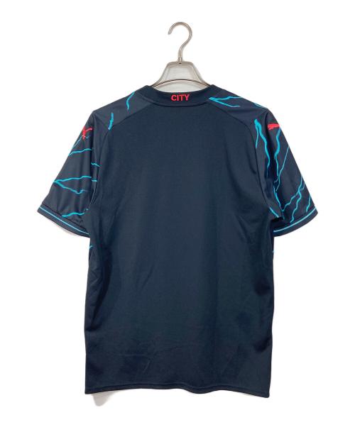PUMA（プーマ）PUMA (プーマ) マンチェスターシティ 23/24 ユニフォーム サード 半袖 レプリカ　スポーツ　アウトドア ブラック サイズ:Lの古着・服飾アイテム