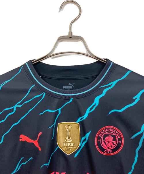PUMA（プーマ）PUMA (プーマ) マンチェスターシティ 23/24 ユニフォーム サード 半袖 レプリカ　スポーツ　アウトドア　FODEN ブラック サイズ:Lの古着・服飾アイテム