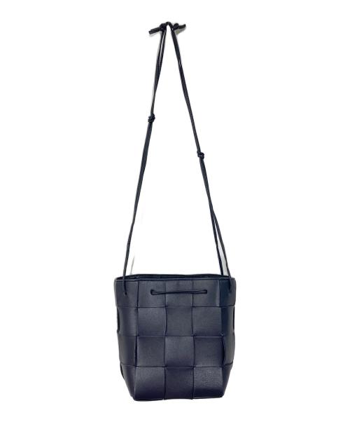 BOTTEGA VENETA（ボッテガベネタ）BOTTEGA VENETA (ボッテガベネタ) スモール カセット クロスボディバケットバッグ　ショルダーバッグ ネイビー サイズ:実寸参照の古着・服飾アイテム