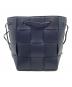 中古・古着 BOTTEGA VENETA (ボッテガベネタ) スモール カセット クロスボディバケットバッグ　ショルダーバッグ ネイビー サイズ:実寸参照：90000円