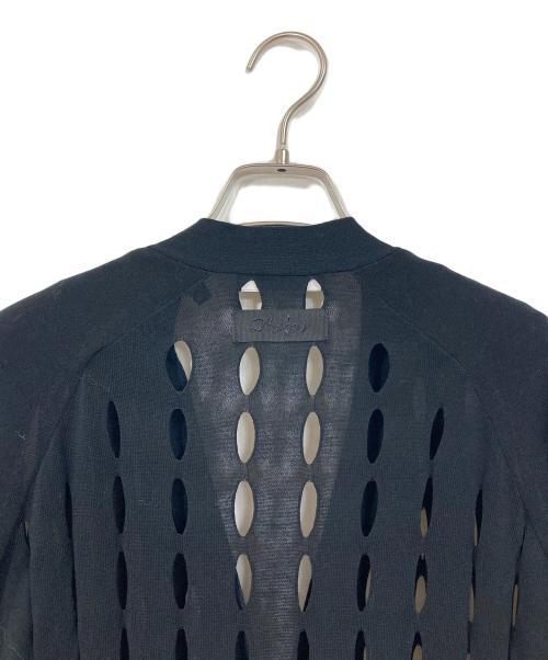 DIESEL（ディーゼル）DIESEL (ディーゼル) メッシュロングカーディガン　デザインカーディガン ブラック サイズ:XSの古着・服飾アイテム