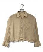 Plageプラージュ）の古着「RAMIE LYOCELL WIDE シャツ　ラミエリヨセルワイドシャツ　長袖シャツ」｜ベージュ
