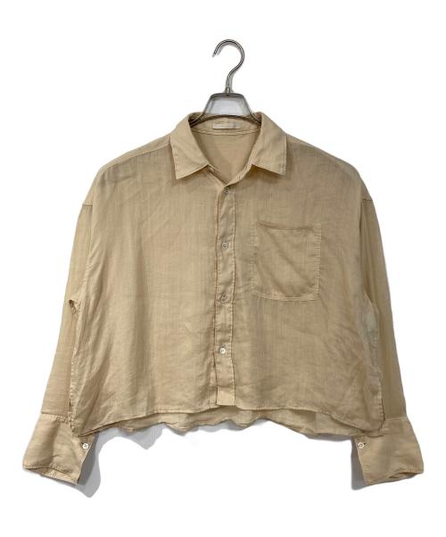 Plage（プラージュ）Plage (プラージュ) RAMIE LYOCELL WIDE シャツ　ラミエリヨセルワイドシャツ　長袖シャツ ベージュ サイズ:実寸参照の古着・服飾アイテム
