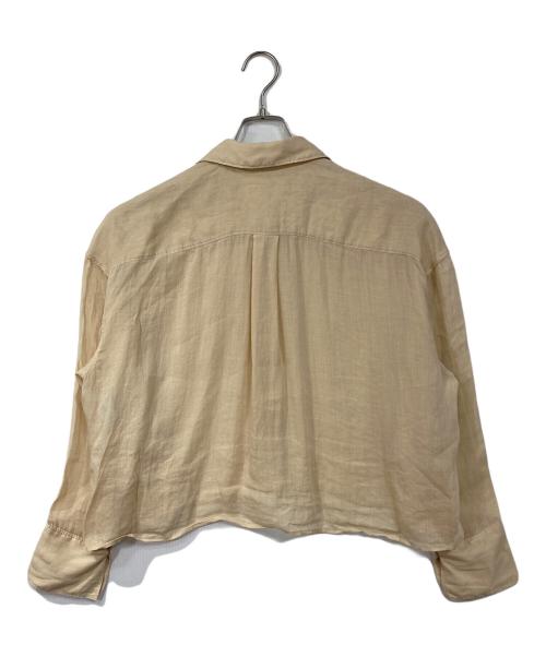 Plage（プラージュ）Plage (プラージュ) RAMIE LYOCELL WIDE シャツ　ラミエリヨセルワイドシャツ　長袖シャツ ベージュ サイズ:実寸参照の古着・服飾アイテム