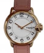 COACHコーチ）の古着「ARDEN アーデン 28MM クォーツ　アナログ時計」｜ホワイト×ピンク