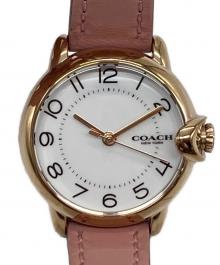 COACH（コーチ）の古着「ARDEN アーデン 28MM クォーツ　アナログ時計」｜ホワイト×ピンク