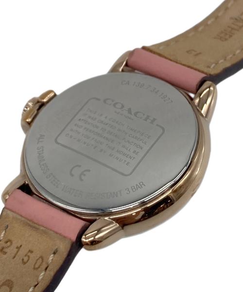 COACH（コーチ）COACH (コーチ) ARDEN アーデン 28MM クォーツ　アナログ時計 ホワイト×ピンク サイズ:実寸参照の古着・服飾アイテム