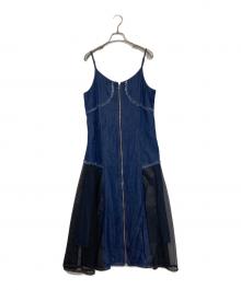 Radiate（ラディエイト）の古着「サイドメッシュデニムワンピース」｜インディゴ