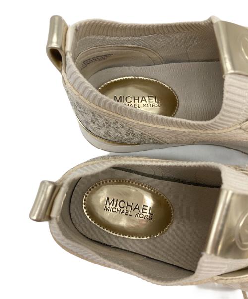 MICHAEL KORS（マイケルコース）MICHAEL KORS (マイケルコース) JENKINS ローカットスニーカー ベージュ サイズ:US6.5の古着・服飾アイテム