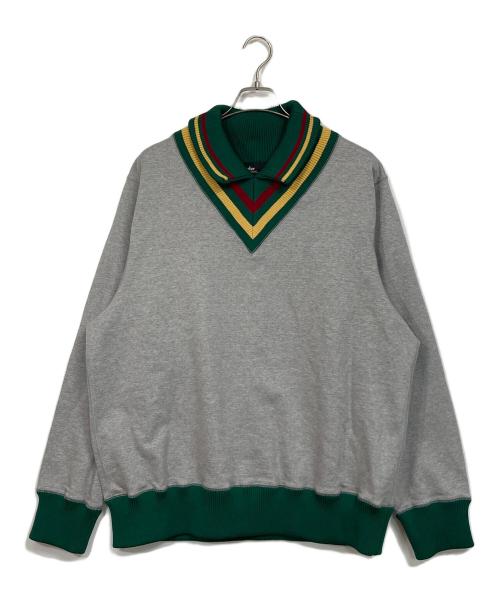 KOLOR（カラー）KOLOR (カラー) Vネックリブカラースウェット グレー サイズ:3の古着・服飾アイテム