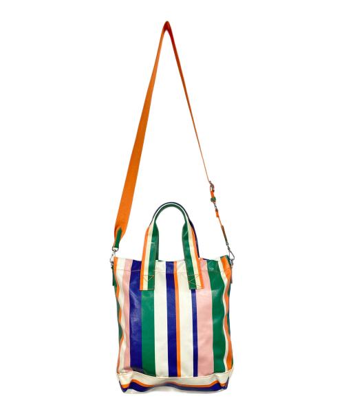 maison kitsune（メゾンキツネ）maison kitsune (メゾンキツネ) マルチカラー ストライプ トートバッグ マルチカラー サイズ:実寸参照の古着・服飾アイテム