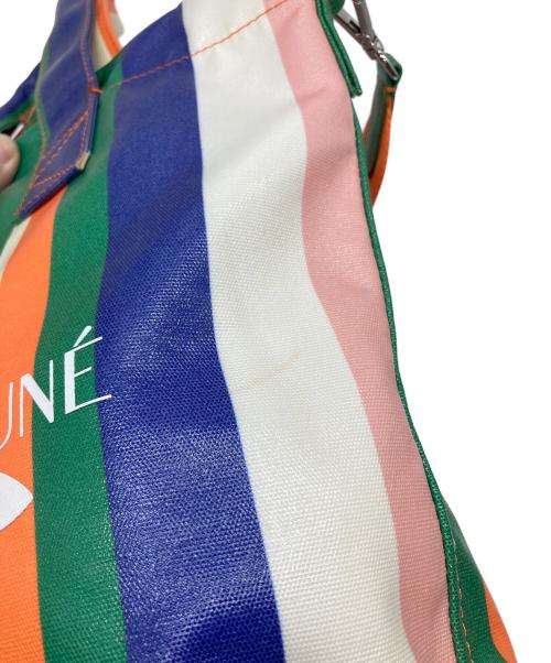 maison kitsune（メゾンキツネ）maison kitsune (メゾンキツネ) マルチカラー ストライプ トートバッグ マルチカラー サイズ:実寸参照の古着・服飾アイテム