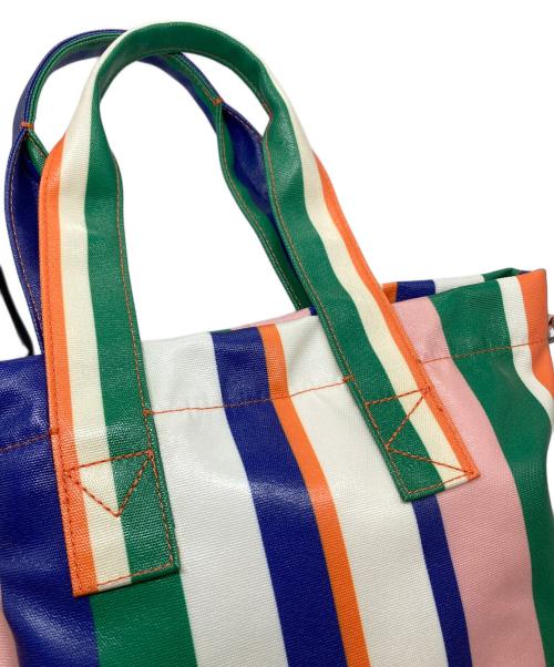 maison kitsune（メゾンキツネ）maison kitsune (メゾンキツネ) マルチカラー ストライプ トートバッグ マルチカラー サイズ:実寸参照の古着・服飾アイテム