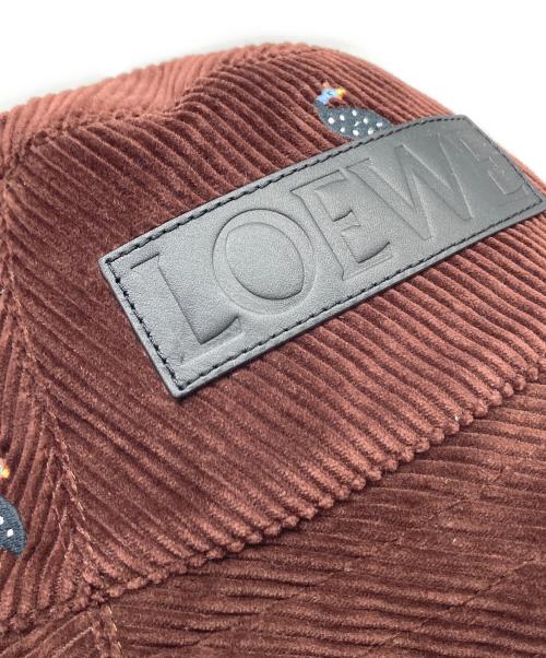 LOEWE（ロエベ）LOEWE (ロエベ) 鳥刺繍コーデュロイバケットハット　代理店表記有 ブラウン サイズ:59の古着・服飾アイテム