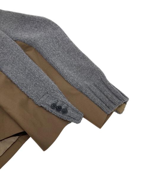 sacai（サカイ）sacai (サカイ) sacai Suiting Wool Knit Jacket グレー サイズ:4の古着・服飾アイテム